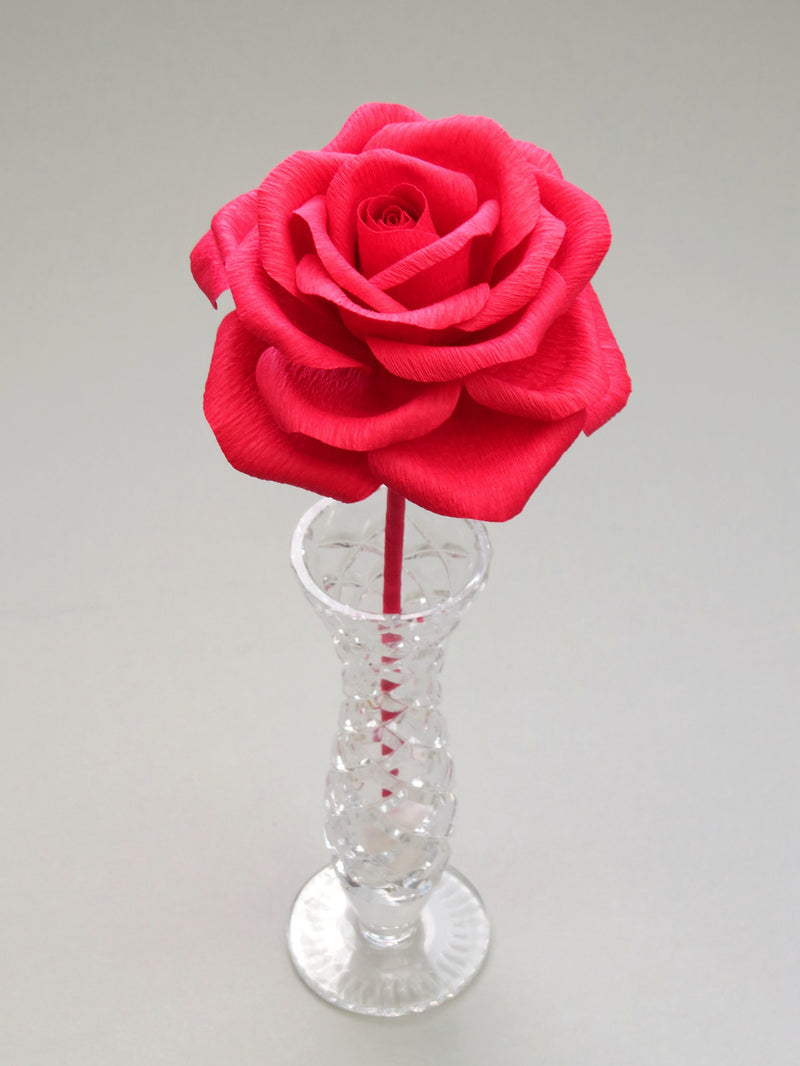Ruby Red Paper Rose
