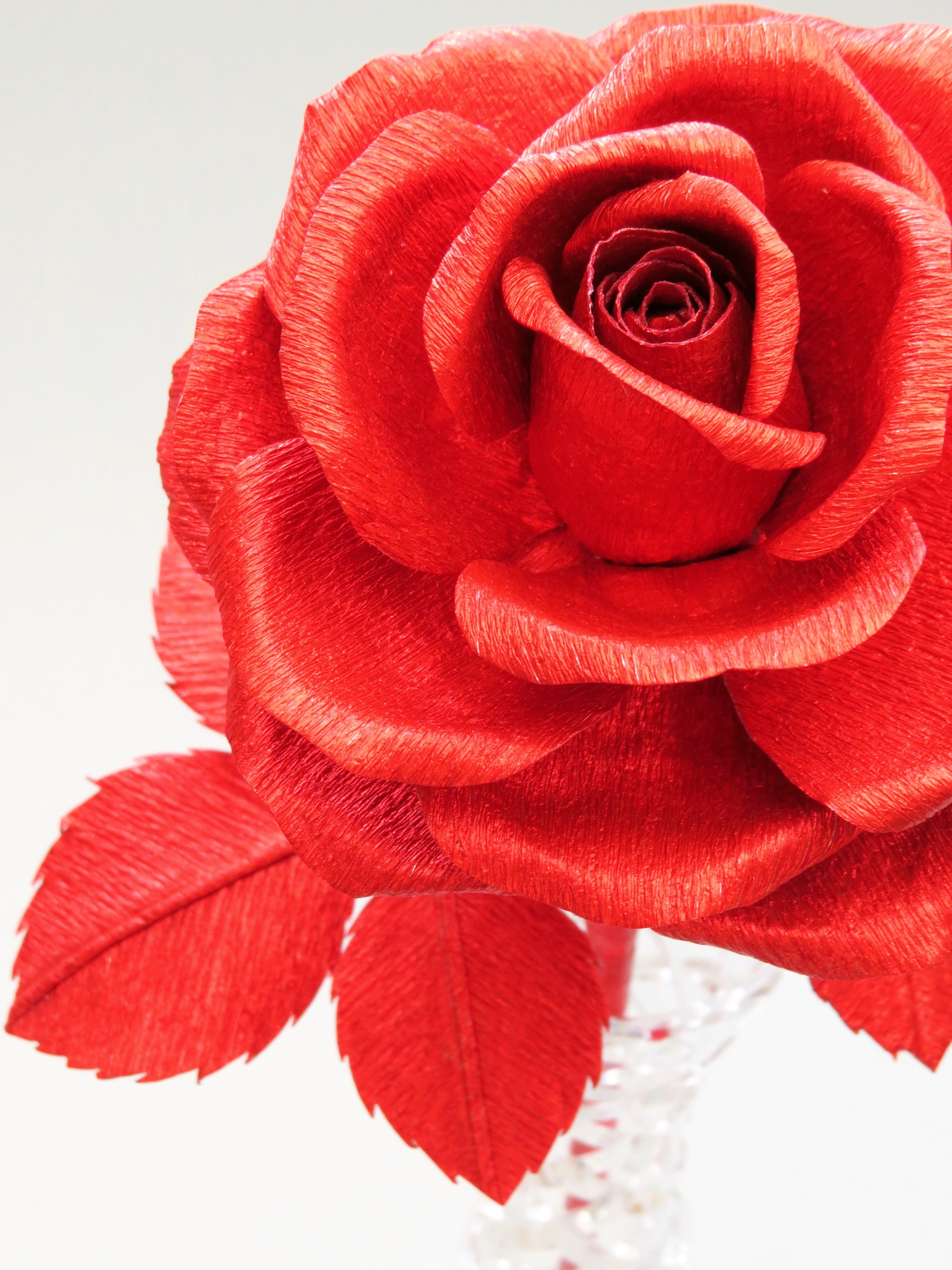 Fortieth Anniversary Ruby Paper Rose