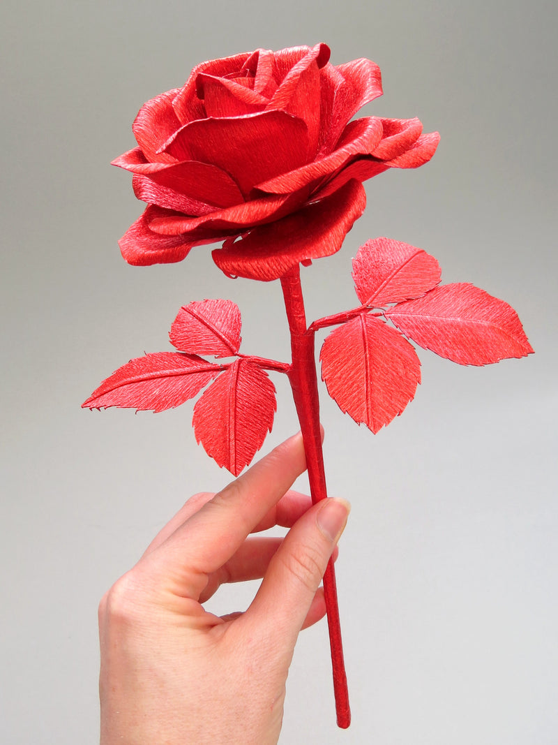 Fortieth Anniversary Ruby Paper Rose