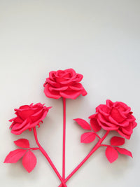 Ruby Red Paper Rose