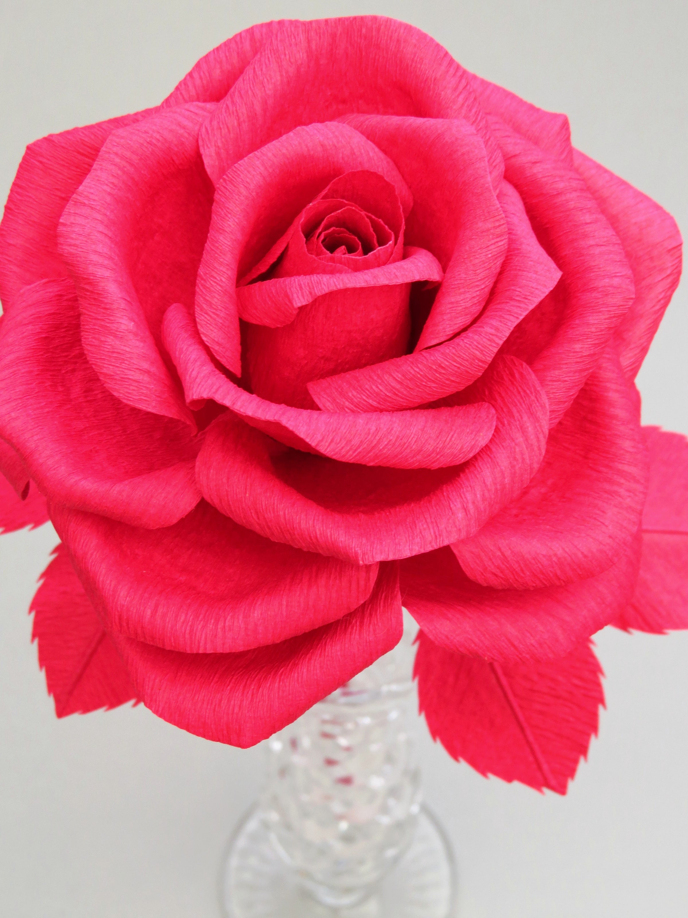 Ruby Red Paper Rose