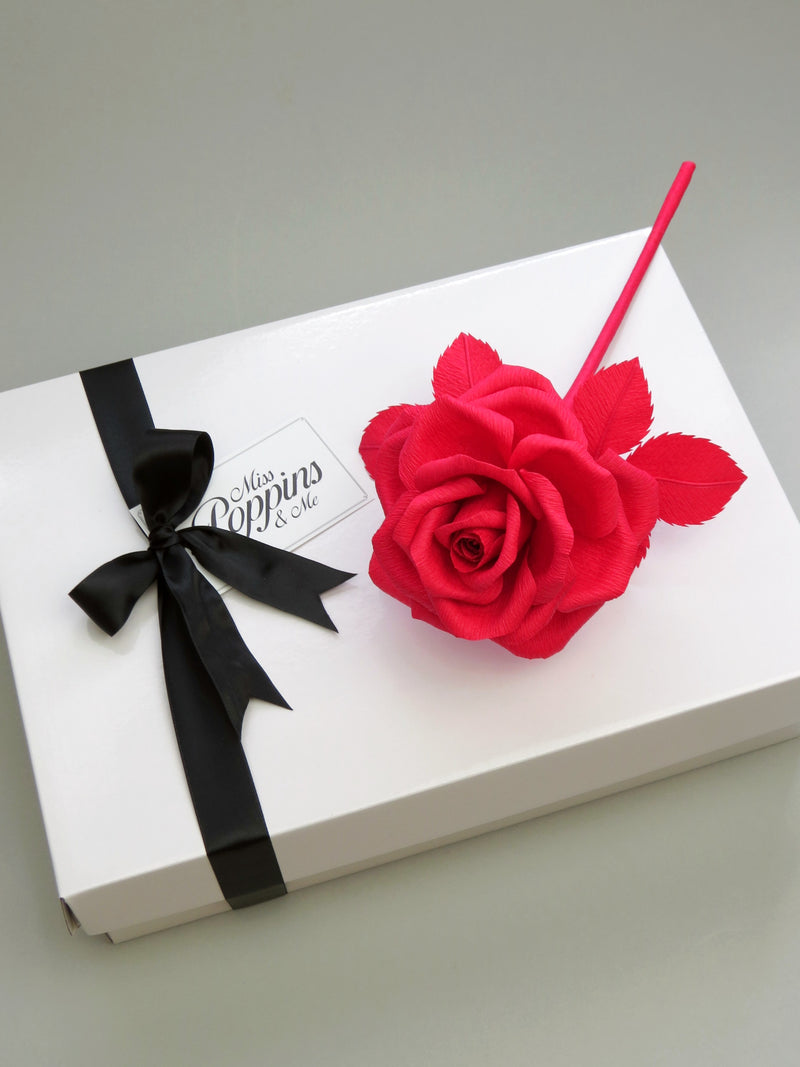 Ruby Red Paper Rose