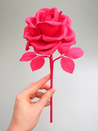 Ruby Red Paper Rose