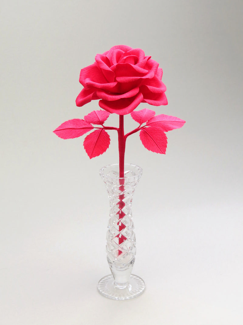 Ruby Red Paper Rose